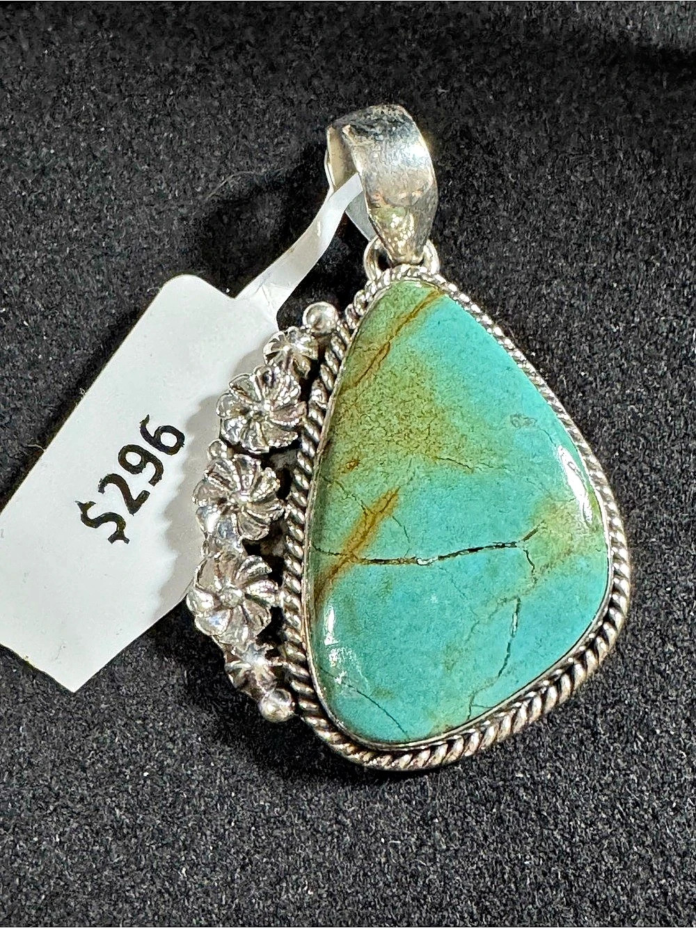 Number 8 Turquoise Pendant Necklace